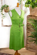 70er Kleid apfelgrün