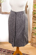 Winterrock grau Wolle Default Title 70er Disco Frau grau M 40-42 Mod Rockabilly S 36-38 Sekretärin vintageberlin.de