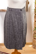 Winterrock grau Wolle 70er Disco Frau grau M 40-42 Mod Rockabilly S 36-38 Sekretärin vintageberlin.de