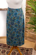 60s Wollrock blau Blumen 60er blau Frau L 44-46 Rockabilly Sekretärin vintageberlin.de