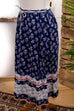 Vintage Baumwollrock blau Muster 70er blau Boho Frau Hippie S 36-38 vintageberlin.de