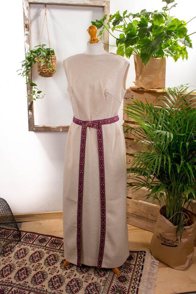 60s Abendkleid gold Brokat Default Title 60er 70er Abendmode Boho Disco Frau gold M 40-42 Schlager Special vintageberlin.de