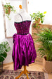 Partykleid pink metallic 80er 90er Abendmode Disco Frau pink S 36-38 vintageberlin.de