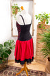 Vintage Tanzkleid rot schwarz Satin