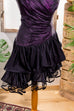 Sexy Partykleid schwarz lila metallic
