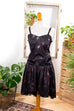 Vintage Discokleid schwarz kupfer Default Title 80er 90er Disco Frau L 44-46 M 40-42 schwarz vintageberlin.de