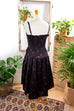Vintage Discokleid schwarz kupfer 80er 90er Disco Frau L 44-46 M 40-42 schwarz vintageberlin.de