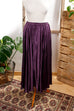Vintage Satinrock tellerweit Default Title 80er 90er Boho Frau L 44-46 lila vintageberlin.de