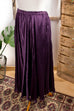 Vintage Satinrock tellerweit 80er 90er Boho Frau L 44-46 lila vintageberlin.de