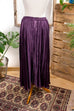 Vintage Satinrock tellerweit 80er 90er Boho Frau L 44-46 lila vintageberlin.de