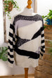 Vintage Pullover schwarz-weiß