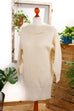 Pulloverkleid creme Perlen