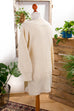 Pulloverkleid creme Perlen