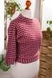 Strickpulli rot Muster 60er 70er Frau Rockabilly rot S 36-38 Sekretärin vintageberlin.de