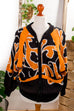 Vintage Escada Strick Bomberjacke 80er 90er Designer Frau M 40-42 orange S 36-38 schwarz Special vintageberlin.de