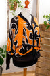 Vintage Escada Strick Bomberjacke 80er 90er Designer Frau M 40-42 orange S 36-38 schwarz Special vintageberlin.de