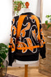 Vintage Escada Strick Bomberjacke 80er 90er Designer Frau M 40-42 orange S 36-38 schwarz Special vintageberlin.de