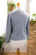 leichte Strickjacke grau Wollmix Frau grau M 40-42 Rockabilly S 36-38 Sekretärin vintageberlin.de