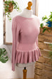 Strick Pulli rose Schößchen