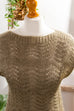 Häkel Pulli Pullover Khaki 80er 90er beige Boho Frau grün M 40-42 S 36-38 vintageberlin.de