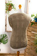Häkel Pulli Pullover Khaki 80er 90er beige Boho Frau grün M 40-42 S 36-38 vintageberlin.de