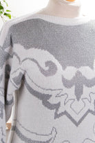 Strickpulli silber Glitzer
