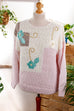 Vintage Pulli rosa Muster Default Title 90er Frau L 44-46 rosa vintageberlin.de