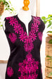 Hippie Maxikleid schwarz pink