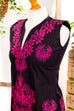 Hippie Maxikleid schwarz pink