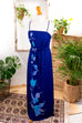 Vintage Sommerkleid blau Blumen Default Title 70er 80er Abendmode blau Boho Frau Hippie lila M 40-42 vintageberlin.de