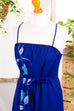 Vintage Sommerkleid blau Blumen