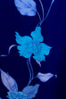 Vintage Sommerkleid blau Blumen 70er 80er Abendmode blau Boho Frau Hippie lila M 40-42 vintageberlin.de
