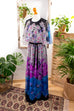 Chiffon Hippiekleid schwarz bunt Default Title 70er 80er Abendmode Boho bunt Frau Hippie S 36-38 Schlager vintageberlin.de