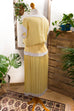 Chiffon Kleid gelb Plissee 80er 90er Disco Frau gelb M 40-42 S 36-38 Sekretärin vintageberlin.de