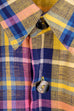 Hemd gelb-blau kariert 60er 70er blau Dandy Disco gelb L 52-54 Mann Rockabilly XL 56-58 vintageberlin.de