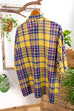 Hemd gelb-blau kariert 60er 70er blau Dandy Disco gelb L 52-54 Mann Rockabilly XL 56-58 vintageberlin.de