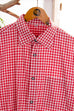 Hemd rot kariert 70er 80er L 52-54 M 48-50 Mann Rockabilly rot Schlager vintageberlin.de