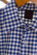 Hemd blau kariert 70er 80er blau M 48-50 Mann Rockabilly S 44-46 Schlager vintageberlin.de
