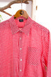 Hemd rot kariert 70er 80er L 52-54 Mann Rockabilly rot Schlager XL 56-58 vintageberlin.de