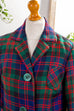 60s Tweed Blazer bunt kariert 50er 60er 70er blau bunt Dandy Frau grün M 40-42 Mod Rockabilly rot S 36-38 Special vintageberlin.de