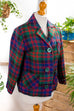 60s Tweed Blazer bunt kariert 50er 60er 70er blau bunt Dandy Frau grün M 40-42 Mod Rockabilly rot S 36-38 Special vintageberlin.de