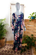Maxikleid blau bunt Blumen Default Title 90er blau Boho bunt Frau Hippie L 44-46 vintageberlin.de