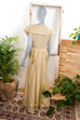 40er/50er Ballkleid gelb Taft