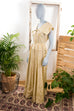 40er/50er Ballkleid gelb Taft