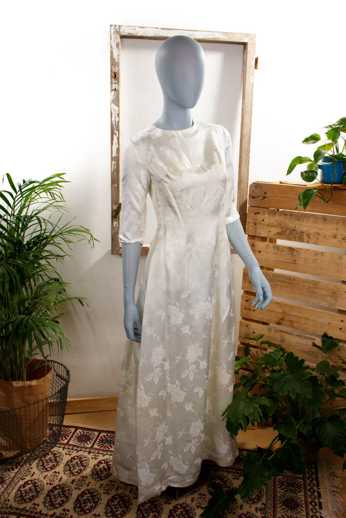 Vintage Brautkleid cremeweiß