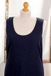 Stretch Kleid nachtblau Punkte