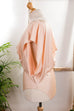asymmetrischer Body apricot 90er beige Designer Frau L 44-46 M 40-42 rosa Special vintageberlin.de