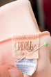 asymmetrischer Body apricot 90er beige Designer Frau L 44-46 M 40-42 rosa Special vintageberlin.de