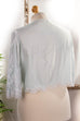 Vintage Seiden Jäckchen Negligee 70er blau Boho Frau Hippie L 44-46 Rockabilly Special viktorianisch vintageberlin.de