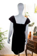 Sexy Abendkleid schwarz Samt 80er 90er Abendmode Disco Frau L 44-46 M 40-42 schwarz vintageberlin.de